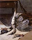 Frederic Bazille Wall Art - Still Life with Heron